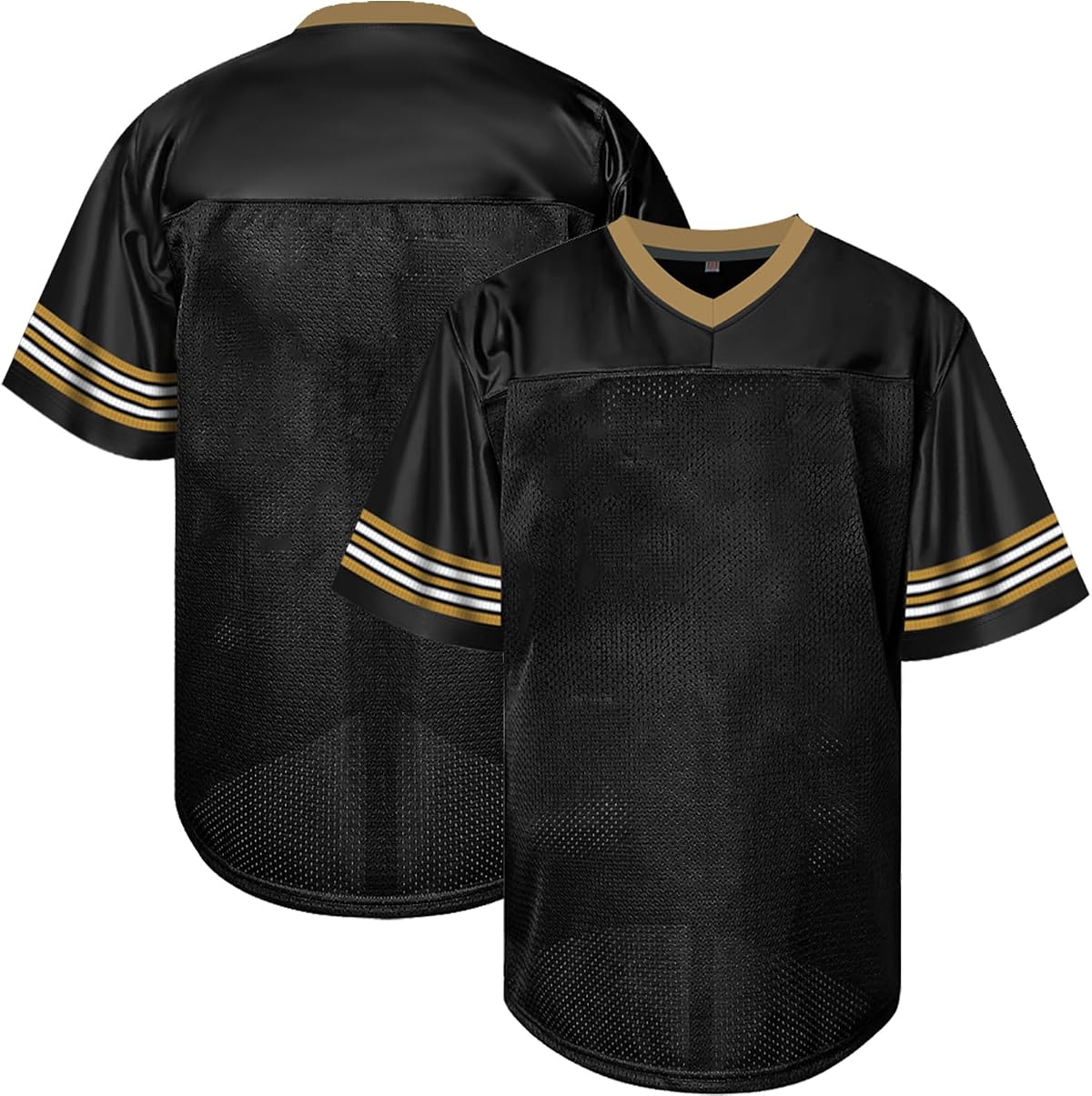 Men's Blank Football Jersey Custom Hip Hop Mesh Short Sleeve Party
